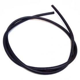 Шнурок кожаный гладкий черный Ф=4,0 мм, 70 см